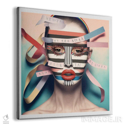 تابلو قفس روبانی ۲ اثر هیوگو والنتاین - نمای پرسپکتیو محصول