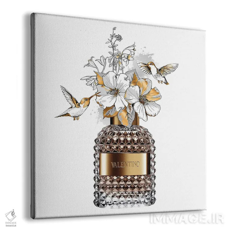 تابلو پرندگان و گلها اثر هدر گری - نمای پرسپکتیو محصول