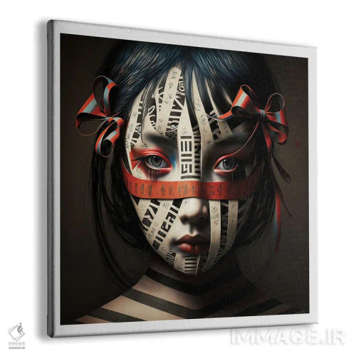 تابلو قفس روبانی ۹ اثر هیوگو والنتاین - نمای پرسپکتیو محصول