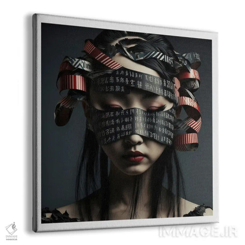 تابلو قفس روبانی ۱۹ اثر هیوگو والنتاین - نمای پرسپکتیو محصول