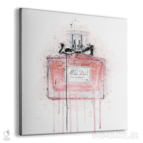 تابلو پاپیون گل صورتی اثر هدر گری - نمای پرسپکتیو محصول