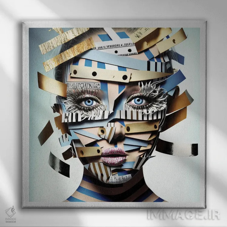 تابلو قفس روبانی ۱۰ اثر هیوگو والنتاین - نمای روبهرو روی دیوار