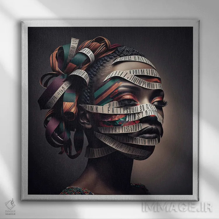 تابلو قفس روبانی ۱۵ اثر هیوگو والنتاین - نمای روبهرو روی دیوار