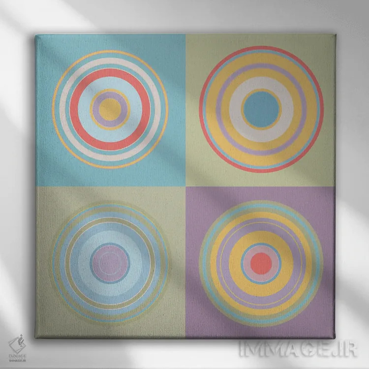 تابلو ماندالاهای رضایت اثر هیوگو والنتاین - نمای روبهرو روی دیوار