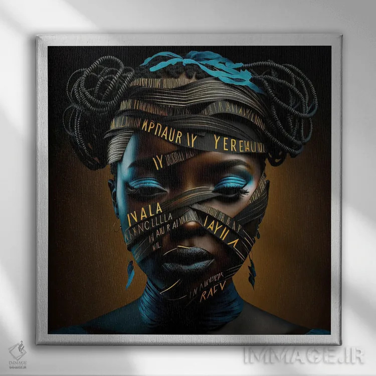 تابلو قفس روبانی ۵ اثر هیوگو والنتاین - نمای روبهرو روی دیوار