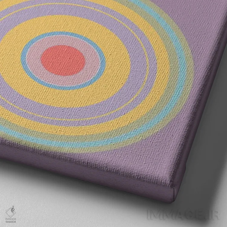 تابلو ماندالاهای رضایت اثر هیوگو والنتاین - نمای نزدیک بافت بوم