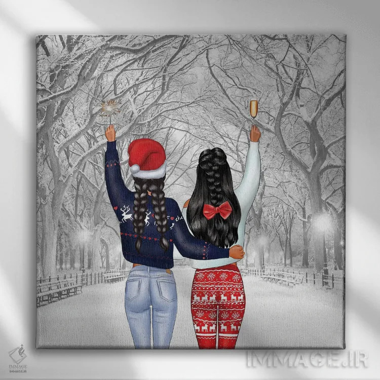 تابلو دوستان همیشگی اثر هدر گری - نمای روبهرو روی دیوار