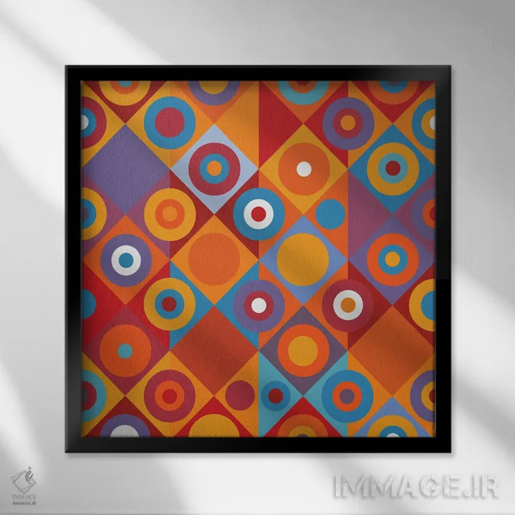 تابلو هارمونی اتفاقات خوشیُمن اثر هیوگو والنتاین - نمای قابدار مشکی