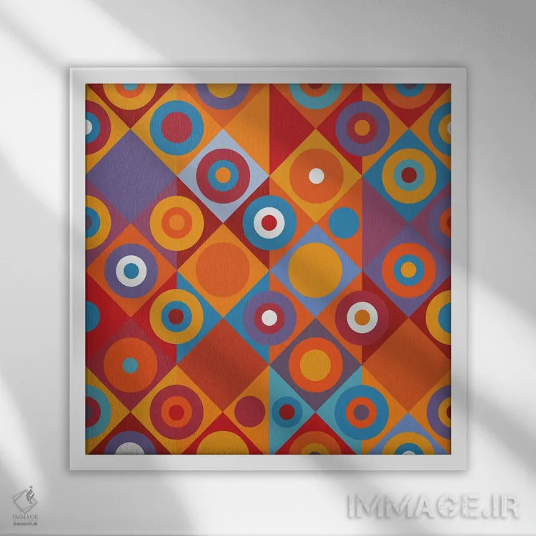 تابلو هارمونی اتفاقات خوشیُمن اثر هیوگو والنتاین - نمای قابدار سفید