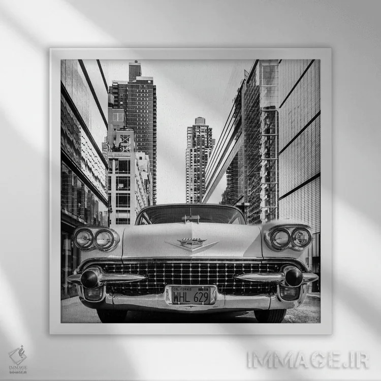 تابلو خودروی شهری اثر هدر گری - نمای قابدار سفید