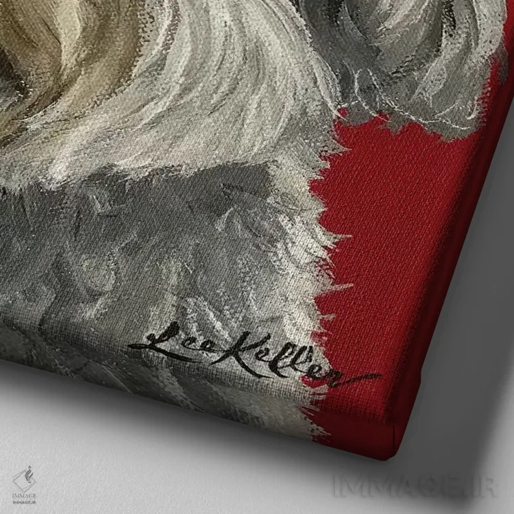 تابلو بنتلی هوانیز اثر هیپی هاوند استودیوز (استودیو هنری) - نمای نزدیک بافت بوم