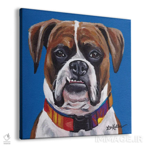 تابلو بوکسور آبی اثر هیپی هاوند استودیوز (استودیو هنری) - نمای پرسپکتیو محصول