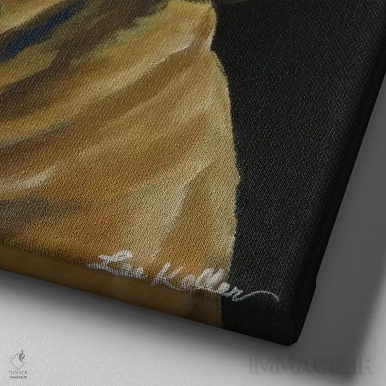 تابلو بول ماستیف (نژاد سگ) اثر هیپی هاوند استودیوز (استودیو هنری) - نمای نزدیک بافت بوم