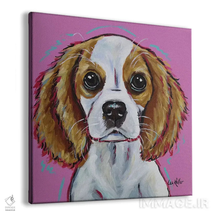 تابلو اسپانیل کاوالیر کینگ چارلز اثر هیپی هاوند استودیوز (استودیو هنری) - نمای پرسپکتیو محصول