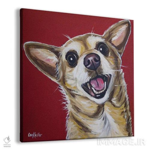 تابلو چیواوا اثر هیپی هاوند استودیوز (استودیو هنری) - نمای پرسپکتیو محصول