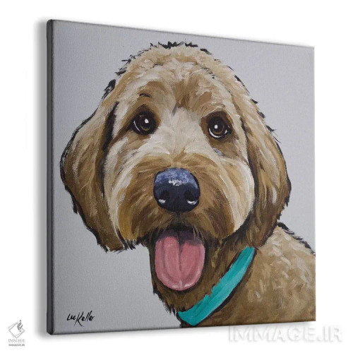 تابلو گلدندودل (نژاد سگ) اثر هیپی هاوند استودیوز (استودیو هنری) - نمای پرسپکتیو محصول