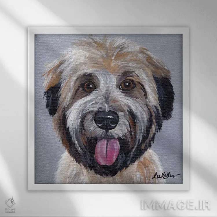 تابلو تریر ویتن ۳ اثر هیپی هاوند استودیوز (استودیو هنری) - نمای قابدار سفید