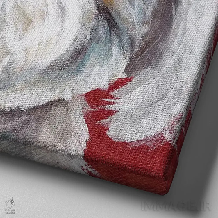 تابلو کوتون دو تولیار (نژاد سگ) اثر هیپی هاوند استودیوز (استودیو هنری) - نمای نزدیک بافت بوم