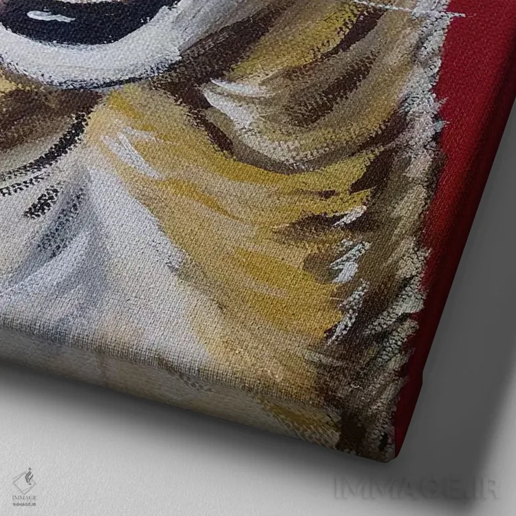 تابلو چیواوا اثر هیپی هاوند استودیوز (استودیو هنری) - نمای نزدیک بافت بوم