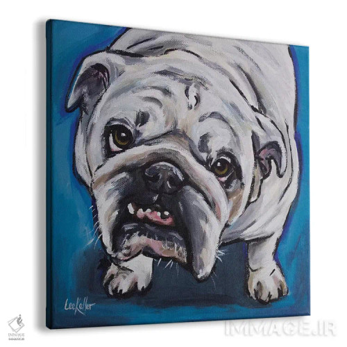 تابلو بولداگ انگلیسی اثر هیپی هاوند استودیوز (استودیو هنری) - نمای پرسپکتیو محصول