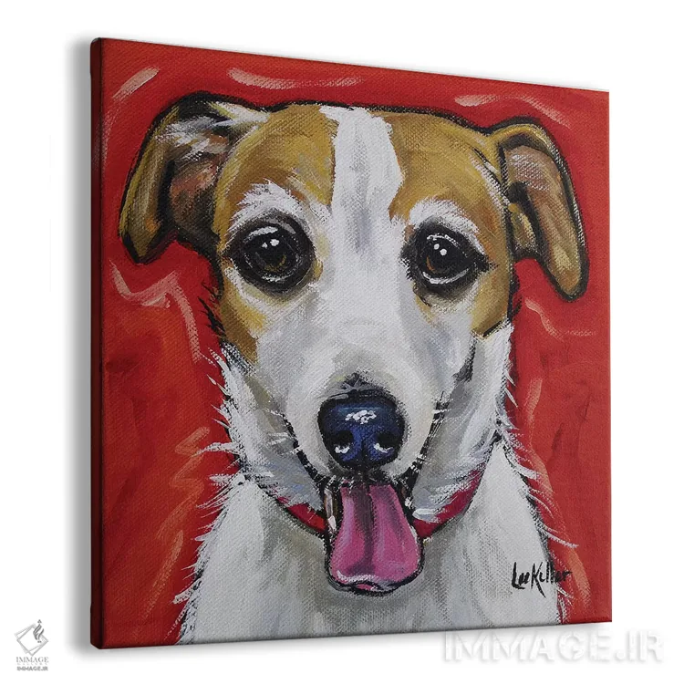 تابلو جک راسل (نژاد سگ) اثر هیپی هاوند استودیوز (استودیو هنری) - نمای پرسپکتیو محصول