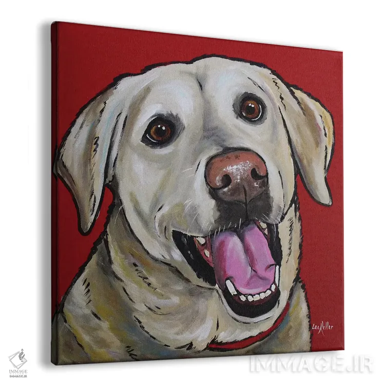 تابلو لابرادور (سگ) اثر هیپی هاوند استودیوز (استودیو هنری) - نمای پرسپکتیو محصول
