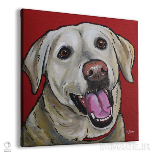 تابلو لابرادور (سگ) اثر هیپی هاوند استودیوز (استودیو هنری) - نمای پرسپکتیو محصول