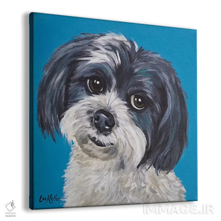 تابلو میکس مالتیز و شیتزو اثر هیپی هاوند استودیوز (استودیو هنری) - نمای پرسپکتیو محصول