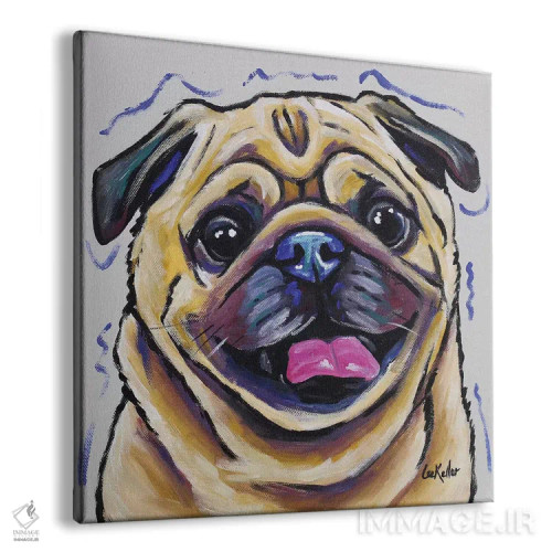 تابلو پاگ (نژاد سگ) اثر هیپی هاوند استودیوز (استودیو هنری) - نمای پرسپکتیو محصول