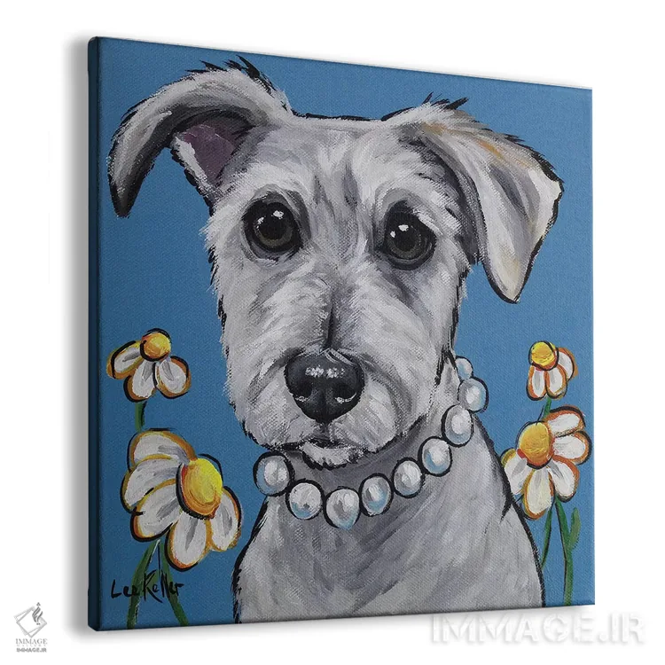 تابلو اشناوزر (نژاد سگ) اثر هیپی هاوند استودیوز (استودیو هنری) - نمای پرسپکتیو محصول