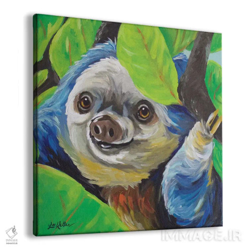 تابلو تنبلی (حیوان اسلات) اثر هیپی هاوند استودیوز (استودیو هنری) - نمای پرسپکتیو محصول