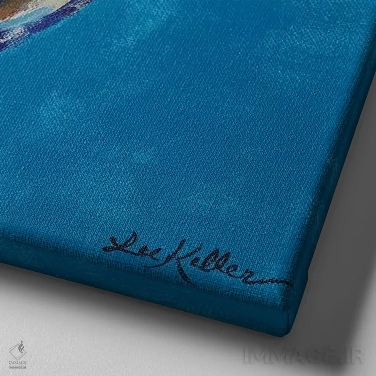 تابلو سرجیو گوسفند اثر هیپی هاوند استودیوز (استودیو هنری) - نمای نزدیک بافت بوم