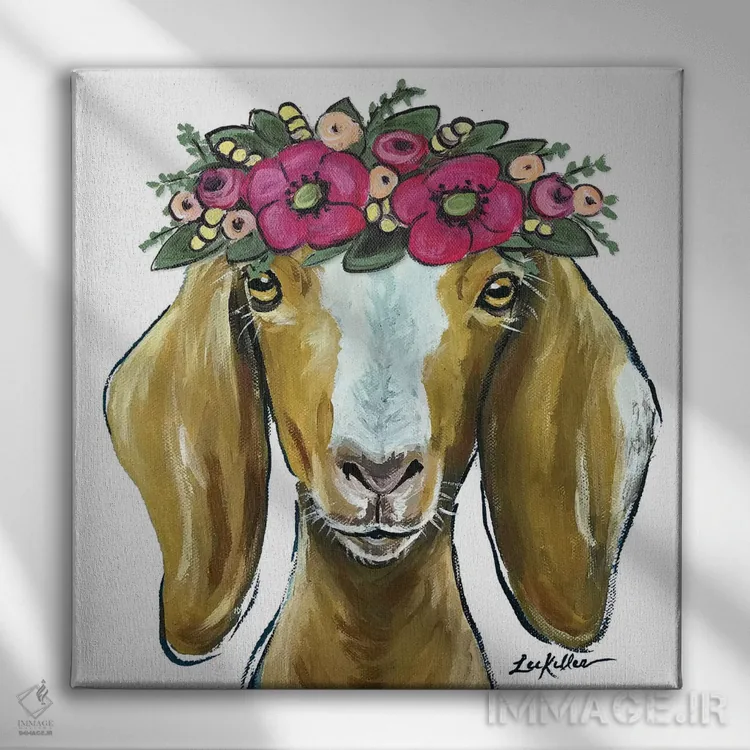 تابلو بز اثر هیپی هاوند استودیوز (استودیو هنری) - نمای روبهرو روی دیوار