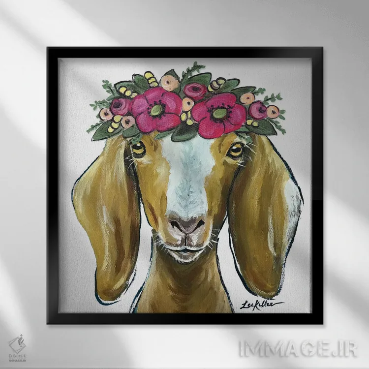 تابلو بز اثر هیپی هاوند استودیوز (استودیو هنری) - نمای قابدار مشکی