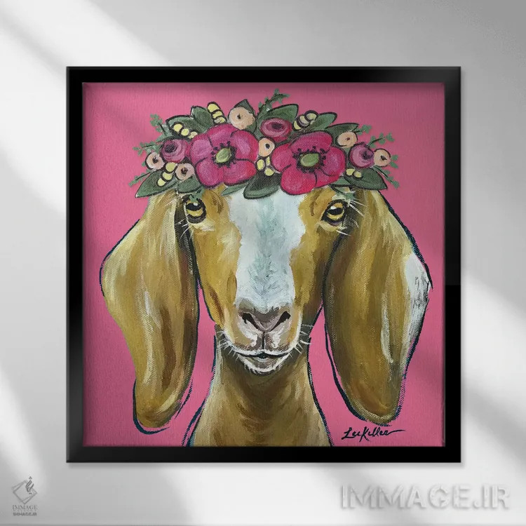 تابلو بز اثر هیپی هاوند استودیوز (استودیو هنری) - نمای قابدار مشکی