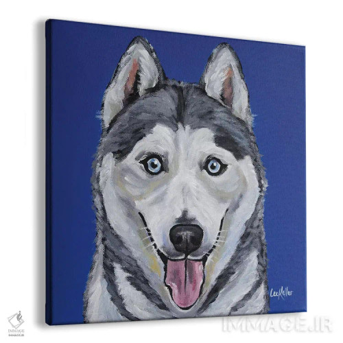 تابلو هاسکی (سگ نژاد) اثر هیپی هاوند استودیوز (استودیو هنری) - نمای پرسپکتیو محصول