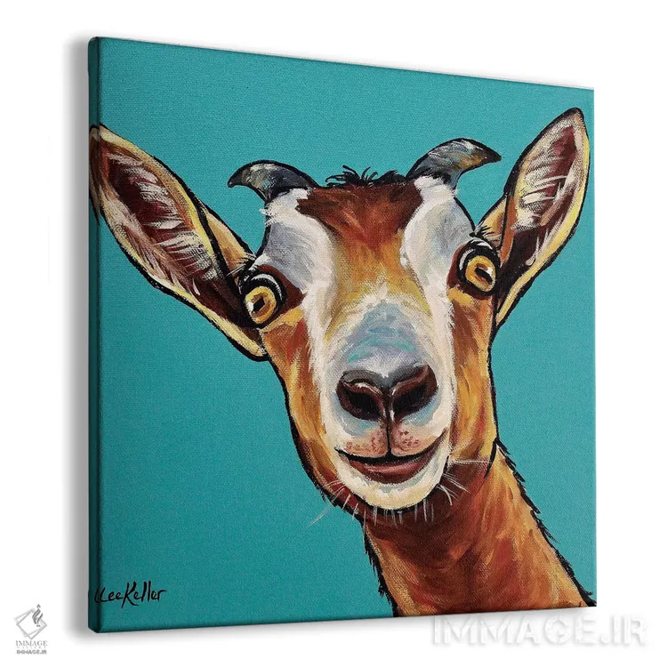 تابلو نقاشی بز داب اثر هیپی هاوند استودیوز (استودیو هنری) - نمای پرسپکتیو محصول