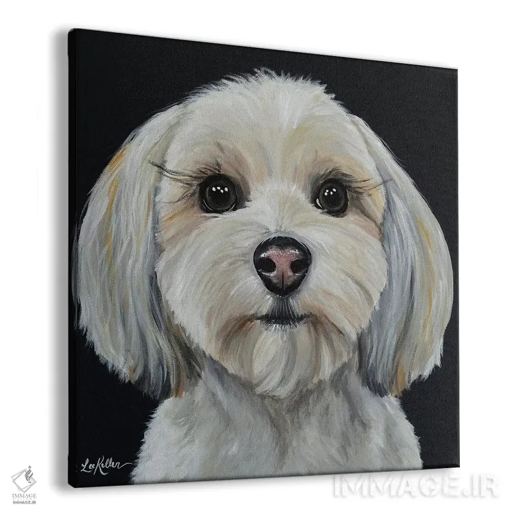 تابلو ساگان هاوانز روی زمینه مشکی اثر هیپی هاوند استودیوز (استودیو هنری) - نمای پرسپکتیو محصول