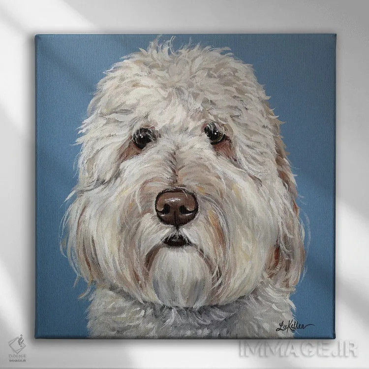 تابلو امت گلدندودل اثر هیپی هاوند استودیوز (استودیو هنری) - نمای روبهرو روی دیوار