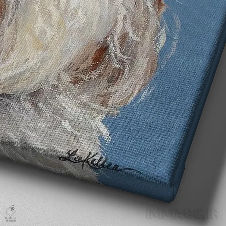 تابلو امت گلدندودل اثر هیپی هاوند استودیوز (استودیو هنری) - نمای نزدیک بافت بوم