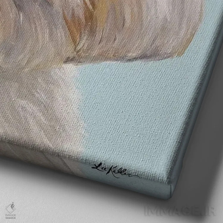 تابلو ریبآی شیه تزو اثر هیپی هاوند استودیوز (استودیو هنری) - نمای نزدیک بافت بوم