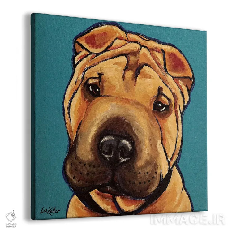 تابلو شار پی (سگ نژاد) اثر هیپی هاوند استودیوز (استودیو هنری) - نمای پرسپکتیو محصول