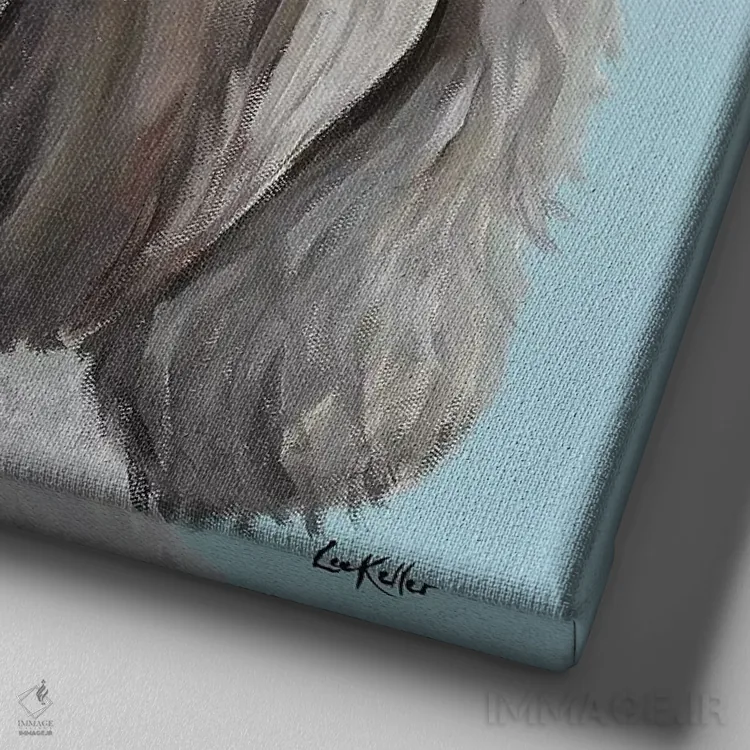 تابلو بلا شیه تزو II اثر هیپی هاوند استودیوز (استودیو هنری) - نمای نزدیک بافت بوم