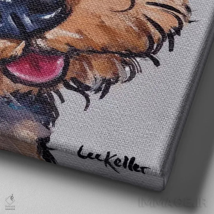 تابلو لوی تریر ایردیل اثر هیپی هاوند استودیوز (استودیو هنری) - نمای نزدیک بافت بوم