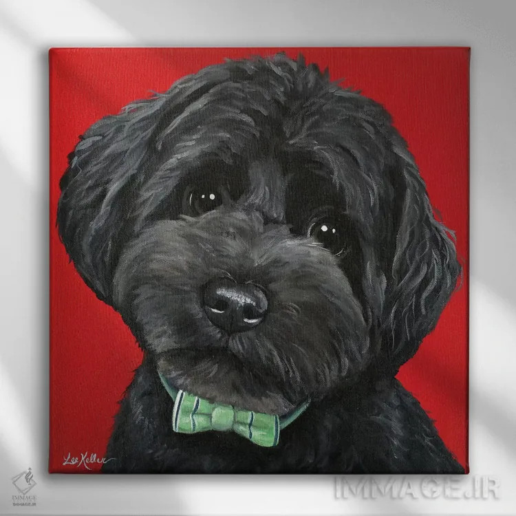 تابلو یورکیپو با پاپیون اثر هیپی هاوند استودیوز (استودیو هنری) - نمای روبهرو روی دیوار