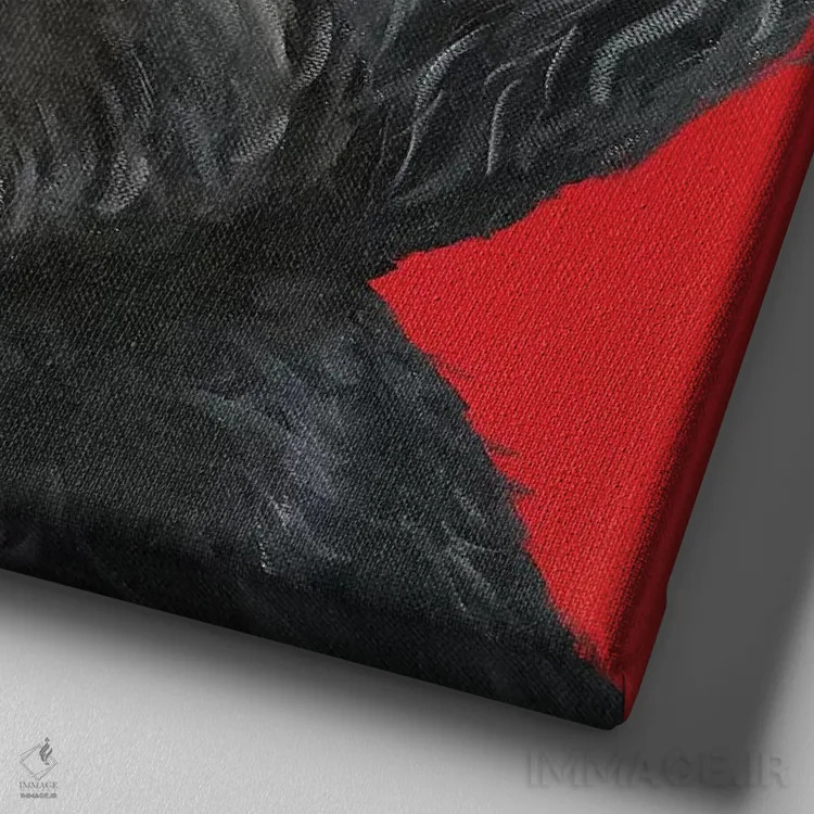 تابلو یورکیپو با پاپیون اثر هیپی هاوند استودیوز (استودیو هنری) - نمای نزدیک بافت بوم