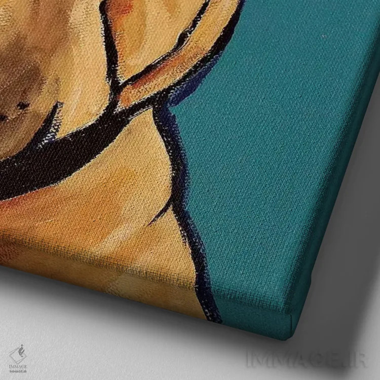 تابلو شار پی (سگ نژاد) اثر هیپی هاوند استودیوز (استودیو هنری) - نمای نزدیک بافت بوم