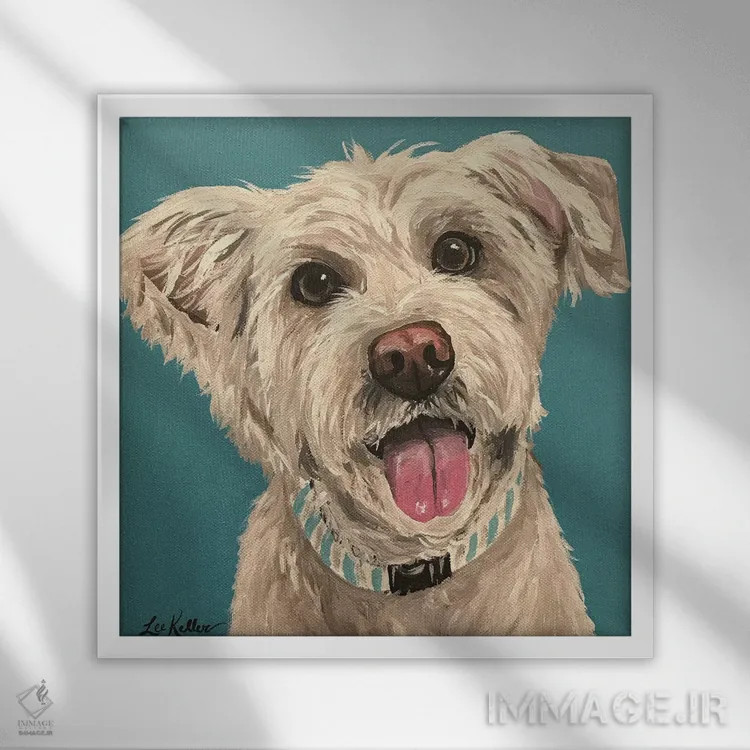 تابلو جورج تریر ویتن اثر هیپی هاوند استودیوز (استودیو هنری) - نمای قابدار سفید