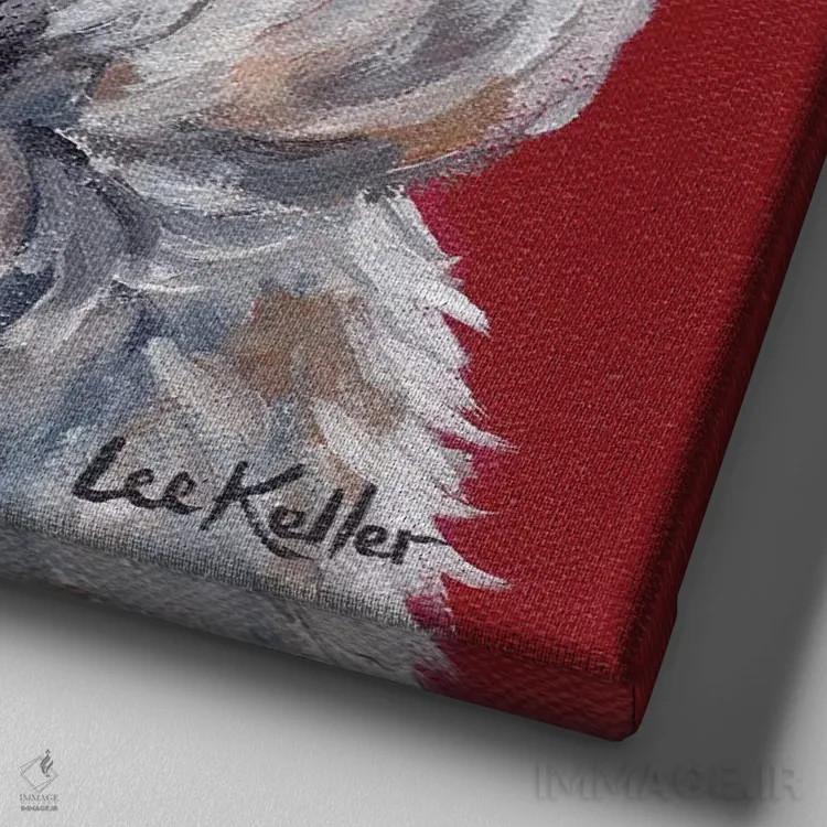 تابلو گلدن دودل (سگ نژاد) اثر هیپی هاوند استودیوز (استودیو هنری) - نمای نزدیک بافت بوم