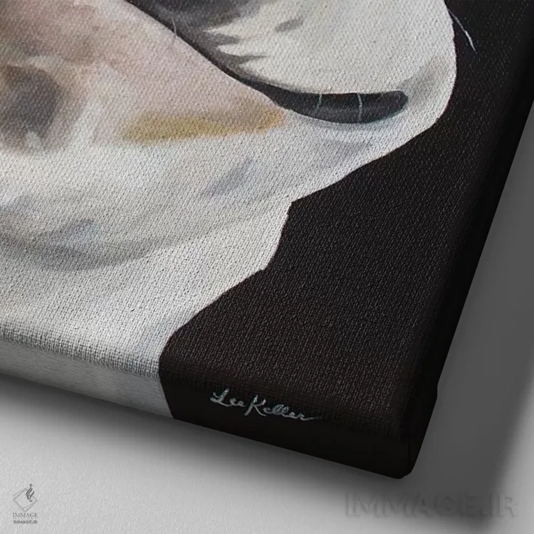 تابلو فرنچی "بون" اثر هیپی هاوند استودیوز (استودیو هنری) - نمای نزدیک بافت بوم